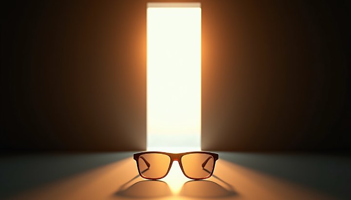 A single hard beam of sunlight through a dark doorway into a dim interior with extreme contrast